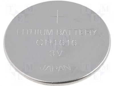 Батерия CR1616 GP BAT-CR1616/GP Батерия: литиева; CR1616,бутонна; 3V; O16x1,6mm; 42mAh